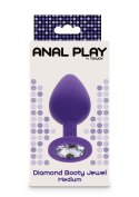 Korek Analny Toyjoy Anal Play Diamond Booty Jewel Medium Purple TOYJOY