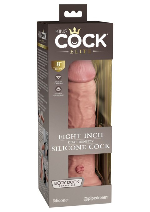 Miękkie Silikonowe Dildo Z Twardszym Rdzeniem 8 Inch Dual Density Silicone Cock Light King Cock