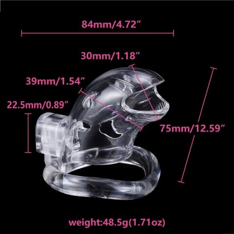 Pas cnoty Shark Cage Chastity Cage Clear Brutus
