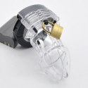 Pas cnoty regulowany Alpha Cage Chastity Cage Clear Brutus