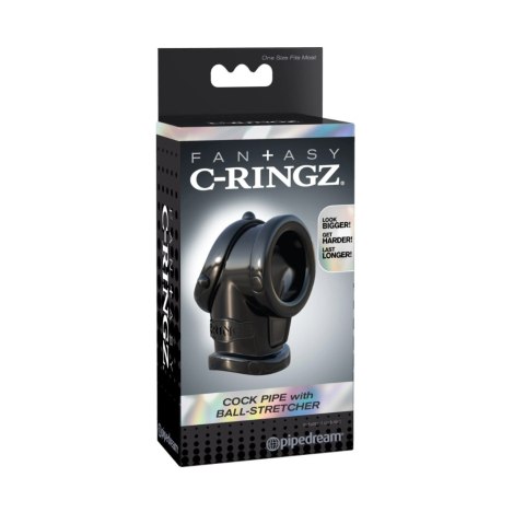 Pierścień Fantasy C-Ringz Cock Pipe With Ball-Stretcher Pipedream