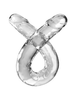 Podwójne dildo 46 cm King Cock Clear Double Dildo 18