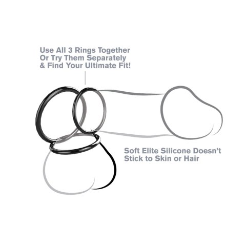 Zestaw Pierścieni Fantasy C-Ringz Silicone 3-Ring Stamina Set Pipedream